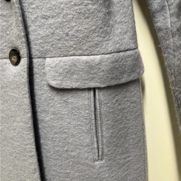 asos woll blue doubble breasred coat size 2. - Picture 2 of 6